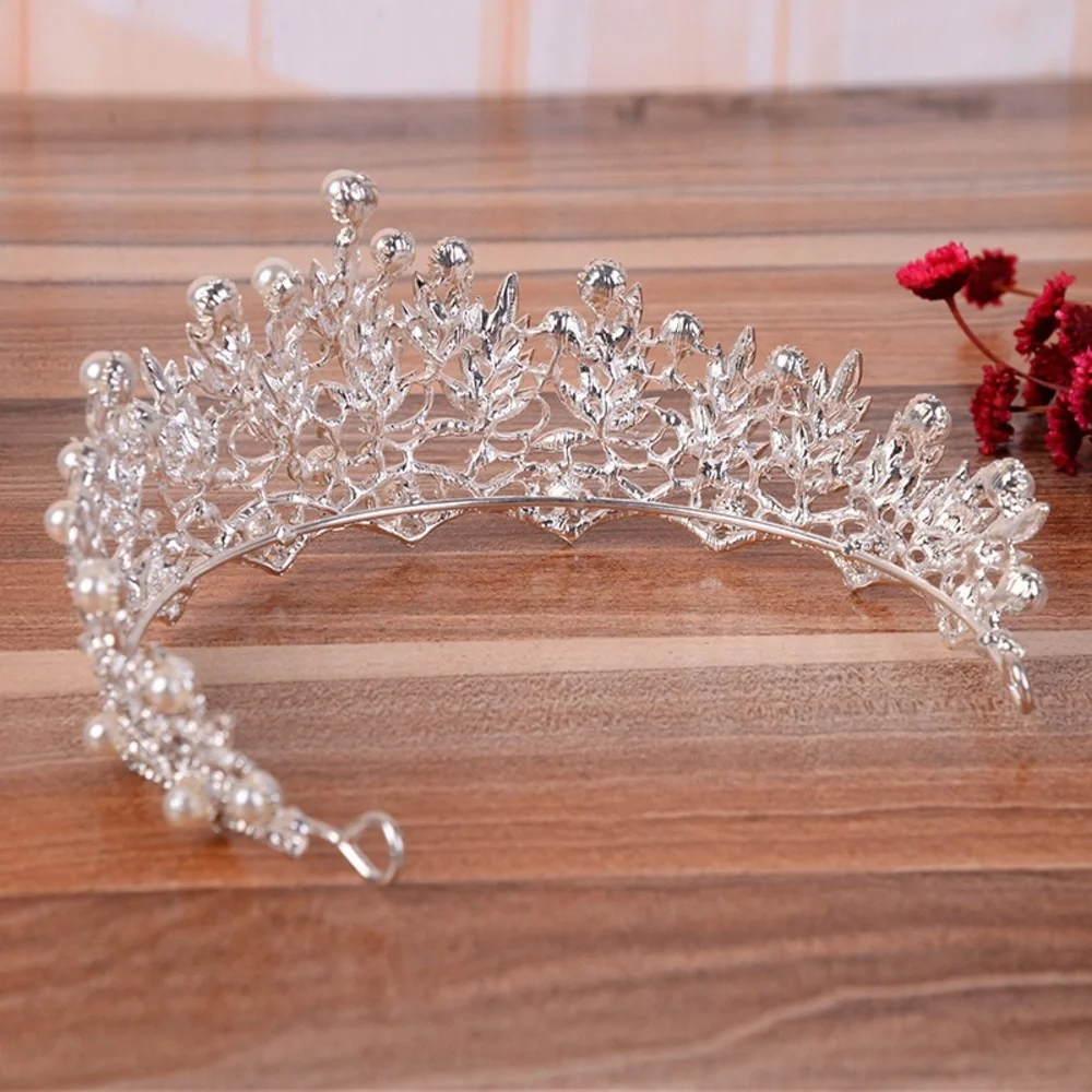 Elegant Silver Pearl Tiara